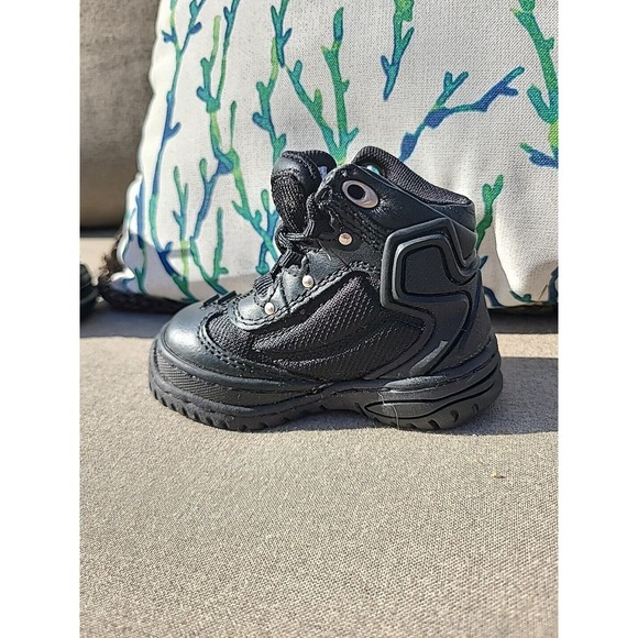Timberland Black Baby Combat Boots - Size 4C Leather - Picture 9 of 10